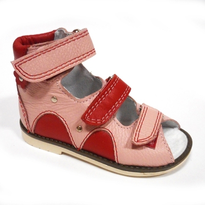 Детская ортопедическая обувь «Аюрведа А2» 15-17 см красно-розовые