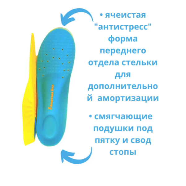 Стельки ортопедические М1 универсальные размер S 34-37/20-23 см